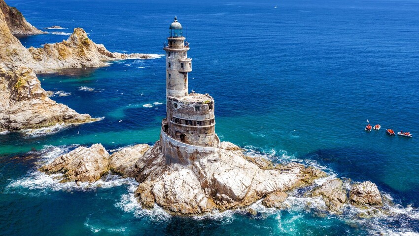 Aniva Rock Lighthouse, Russia